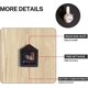thumbnail image 3 of Reloj de pared de madera silencioso que no hace tictac, amarillo, negro, gris, abstracto, geométrico, minimalista, cuadrado, rústico, decoración para el hogar, cocina, sala de estar, oficina (12 pulg, 3 of 5