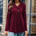 thumbnail image 5 of Weardear Womens Long Sleeve Tunic Tops for Leggings Casual Notch Collar Button Sweatshirts Pullover Shirts Tops, 5 of 7