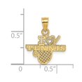 thumbnail image 3 of 14k Yellow Gold I HEART TENNIS Charm Pendant, 3 of 4