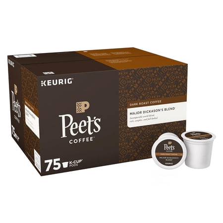 Peets Coffee Major Dickasons Blend K-Cups, Dark Roast (75 Ct.)