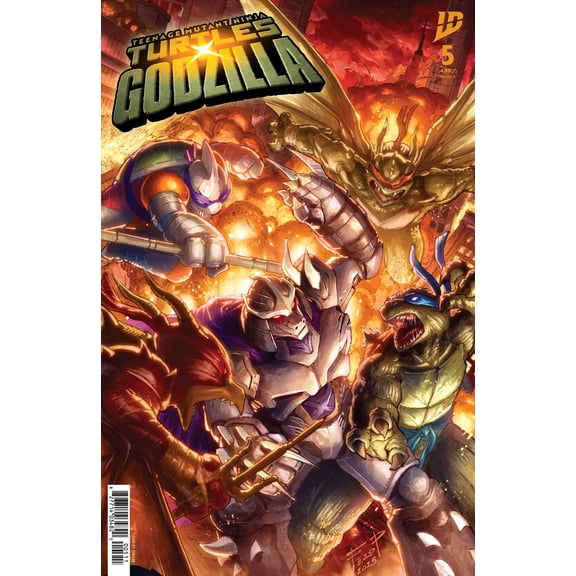 Teenage Mutant Ninja Turtles X Godzilla #5A VF ; IDW Comic Book
