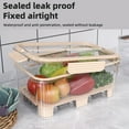 thumbnail image 2 of Sylvtty Lettuce Storage Container Leak-Proof Clear Crisper Box Produce Saver 2-Tier Ice Cooler Basket Portable Fruit Container with Drainage Tray, 2 of 7