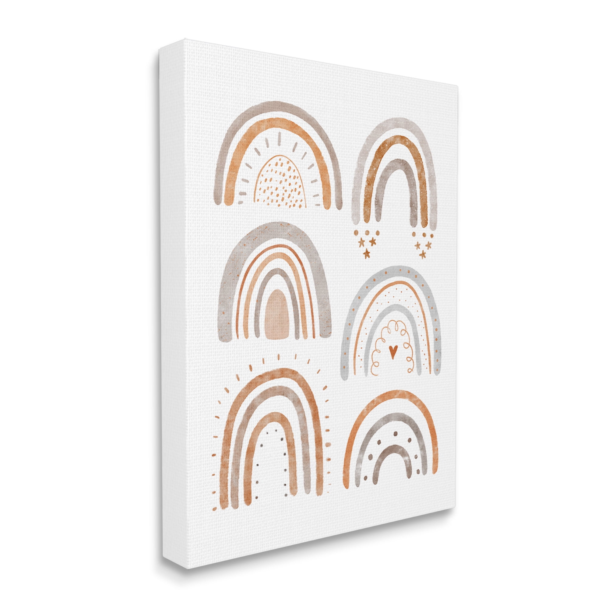 Stupell Industries Muted Rainbows & Shapes Nature Painting Gallery Wrapped Canvas Print Wall Art, 30 x 40