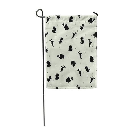 SIDONKU Blue Pixel Pattern Funny Cartoon Dinosaurs Children Room Baby Beast Garden Flag Decorative Flag House Banner 12x18 inch