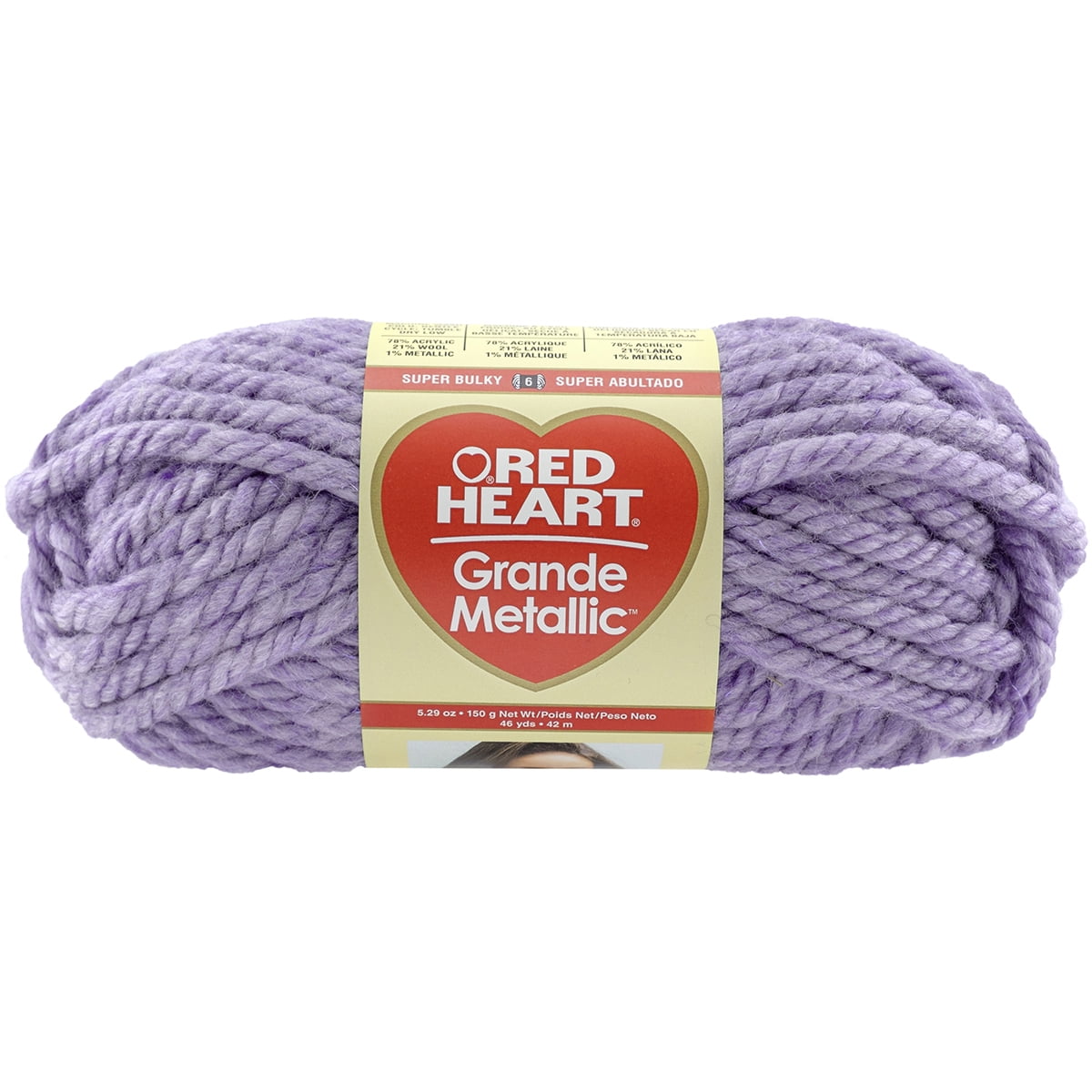 Red Heart Grande Metallic Yarn, Wisteria