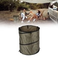thumbnail image 4 of Camping Trash Can, Collapsible Trash Can Locking Design Oxford Cloth Waterproof  For Garden Dark Brown, 4 of 8