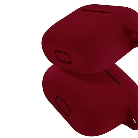 SaharaCase - Silicone Case for Apple AirPods 3 (3rd Generation 2021) - Burgundy
