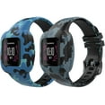 thumbnail image 1 of 2PACK Band Compatible with Garmin Vivofit JR 3 Tracker, Soft Silicone Printing Pattern Adjustable Replacement Strap, 1 of 7
