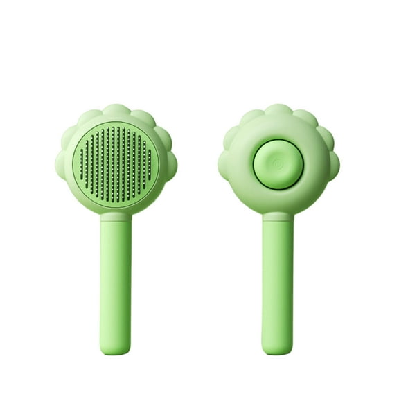 ACDANC 2Pcs Cat Brush Safe Cat Brush for Shedding Rounded Stainless Steel Teeth Cat Grooming Supplies,Pink,Tpr Needle Comb