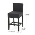 thumbnail image 5 of Set of 2 Bar Height Stools with Backs, Gray Fabric Upholstered Counter Stools with Footrest and Solid Wood Legs, Ideal for Modern Kitchen Island and Home Bar Setup, 5 of 5