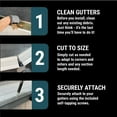 thumbnail image 4 of GutterHawk Gutter Guard - 48 FT. (Nominal) Black All-Aluminum Gutter Guard Kit with Screws Included. Fits 5 in. Gutters. DIY Friendly. (5 in. x 47.625 in. Pieces), 4 of 14