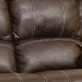 thumbnail image 3 of Leatherette Upholstered Recliner Wooden Loveseat & Split Tufted Backrest Brown, 3 of 5
