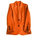 thumbnail image 4 of Sopiago Women's Long Sleeve Blazer Open Front Cardigan Jacket Work Office Two Button Blazer Women Orange,2XL, 4 of 4