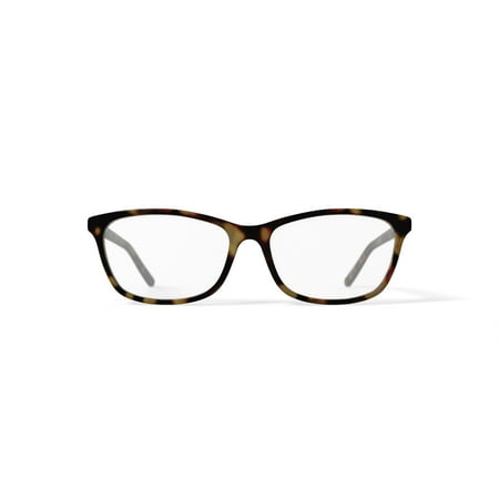 Walmart Women's FM17095 Demi Square Prescription Eyeglasses with Case, Brown Tortoise