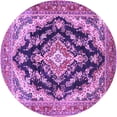 thumbnail image 1 of Ahgly Company Indoor Round Medallion Purple Traditional Area Rugs, 8' Round, 1 of 4