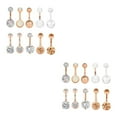 thumbnail image 3 of Guardoinrt 10PCS Lot Labret Tongue Barbells Jewelry Eyebrow Mix Rose Gold 2Set, 3 of 6