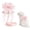 Blush Pink, variant on Cat snd Small Dog Harness and Leash Set, Adjustable H-Style Harness with Sheer Bow, Lightweight Dressy Walking Gear-White,S