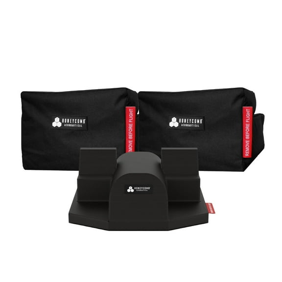 Honeycomb Aeronautical Synthetic Fiber Dust Cover for Charlie Rudder Pedals (Black) Bundle with Honeycomb Aeronautical Dust Cover for Alpha Flight Controls Yoke (2-Pack) (3 Items)