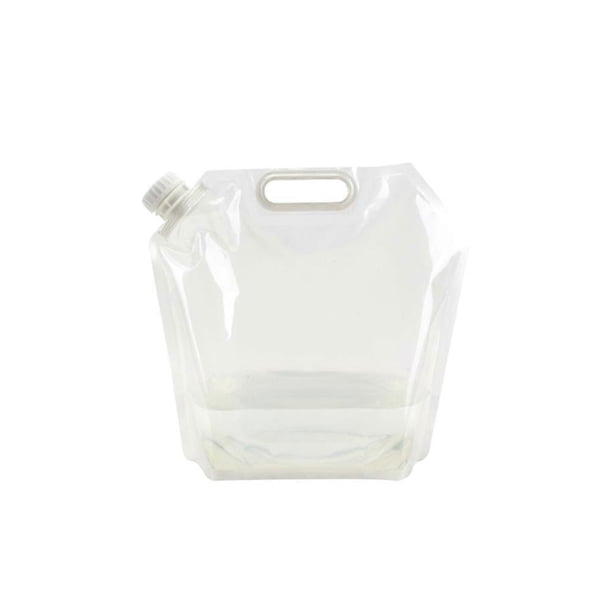 5L Foldable Bucket Water Portable Water Storage Container Tote Bag for Hiking Hunting Travel Outdoor Camping (Clear)