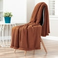 thumbnail image 2 of Chanasya Super Soft Cable Knit Acrylic Faux Fur Reversible Throw Blanket - Plush Solid Sherpa Cozy Blanket for Bed Sofa Chair Couch Cover Living Bed Room Blanket (50x65 Inches) Cashew, 2 of 3