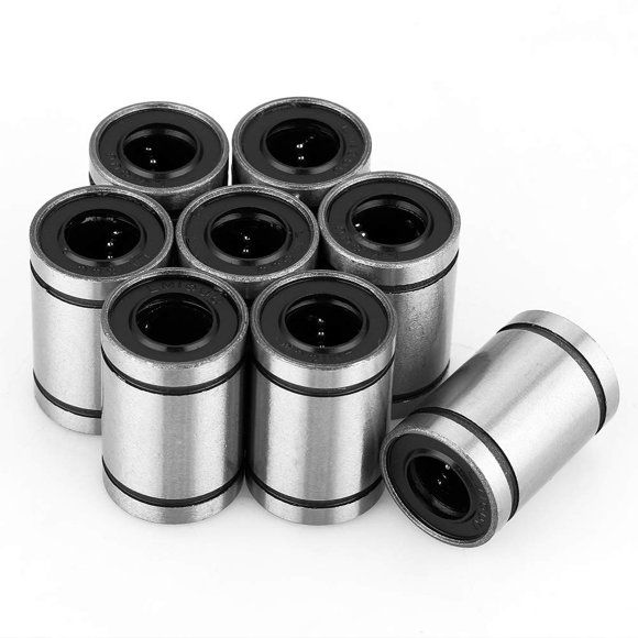 Roulement à Billes Linéaire, 8 Pcs LM10UU Roulements Linéaires 19mm*24mm/ 0.75 Po*1.14 Po Roulement à Billes pour Imprimante 3D Pièces CNC
