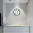 thumbnail image 3 of Green Wild Leaves Wall Clocks Battery Operated 11.9 Inch Round Clock Acrylic Silent Non-Ticking Bedroom Living Room Decorative Clocks, 3 of 10