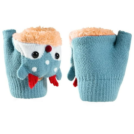 

Christmas Kids Winter Mittens Soft Knitted Gloves Thick Cold Protection Mitten Gifts for Boys Girls