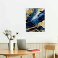 thumbnail image 3 of Acheng  Modern  Marble Texture Canvas Wall Art Abstract Gold and Blue Color Print Painting Artwork for Home Office Dining Room Kitchen Wall Decor  pattern2, 3 of 5