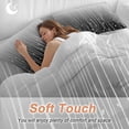 Blue Vertical Wave Lines Duvet Cover Set Queen Size, Flower Gradient ...