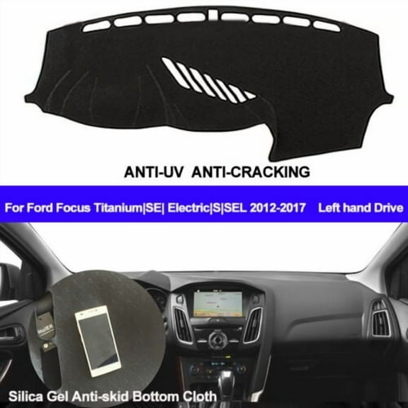 Dashboard Cover Pad Carpet Protector Car Dashboard Cover Non-slip for Ford Focus Titanium|SE|Electric|S|SEL 2012-2018