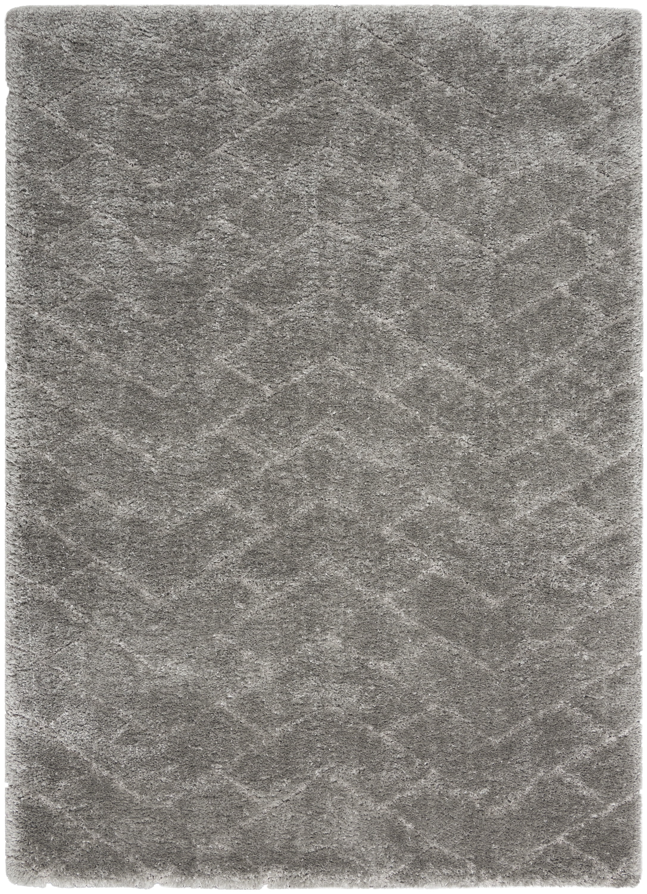 Nourison Dreamy Shag Abstract Contemporary Grey 4' x 6' Area Rug