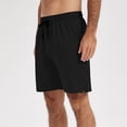 thumbnail image 4 of Breezora Mens Workout Shorts with Side Pockets and Elastic Waist Activewear for Running Training Basketball and Gym In Lightweight Breathable Fabric L Size Black, 4 of 9
