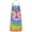 Colorful Rainbow Tie, variant on Blue White Tie Dye Spiral Pattern Apron-Garden Aprons for Women with Pockets-Cotton Linen Waterproof Kitchen Cooking Gardening Aprons Adjustable for Kitchen,Cooking,BBQ and Salon 33x27 Inch