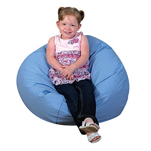 Children's Factory-CF610-076 26" Kids Bean Bag Chairs, Flexible Seating Classroom Furniture, Beanbag Ideal for Boy/Girl Toddler Daycare or Playroom, Sky Blue
