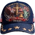 thumbnail image 7 of Eagle & Liberty & Cross United States 250th Anniversary Hat,Adjustable Baseball Cap for Men & Women,250th Anniversary USA Hat, 7 of 7