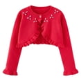 thumbnail image 3 of Kogui Toddler Cardigan Long Sleeve Bow Knit Cardigan for Girls Dress Party Casual Layering 1T 2T (Red,1-2 Years), 3 of 7