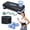 Blue Black, variant on Adjustable Height Aerobic Stepper Set, Multiple Bundle Options with Dumbbells, Kettlebell, Waist Trimmer, Ankle Weights or Weighted Vest, Workout Exercise Step Platform w/Level Risers, 4 Colors