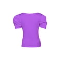 thumbnail image 4 of Qmyliery Women Short Puff Sleeve Tops, Summer V Neck Solid Color Zip Up Slim Fit T-Shirts,S/M/L/XL, 4 of 8