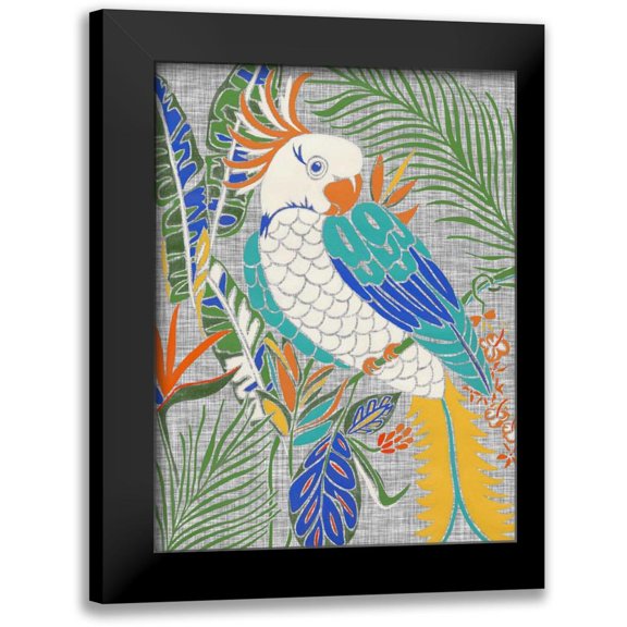 Zarris, Chariklia 12x14 Black Modern Framed Museum Art Print Titled - Tropical Cockatoo