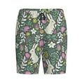 thumbnail image 4 of Wukai Retro Bunny Floral Men’s Short Pajama Pants With Pockets Soft Sleep Pj Shorts for Men-XX-Large, 4 of 6