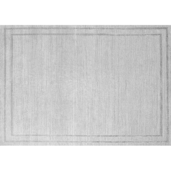 Ahgly Company Indoor Rectangle Solid Gray Modern Area Rugs, 5' x 8'