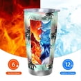 thumbnail image 6 of Rateoe Tropical Summer Palm Printed Car Guy Gifts for Men Women Tumbler - 20oz/590ml Double Wall Vacuum Insulated Stainless Steel Travel Tumbler Cups with Lid & Straw-Straw Three-piece Set, 6 of 8