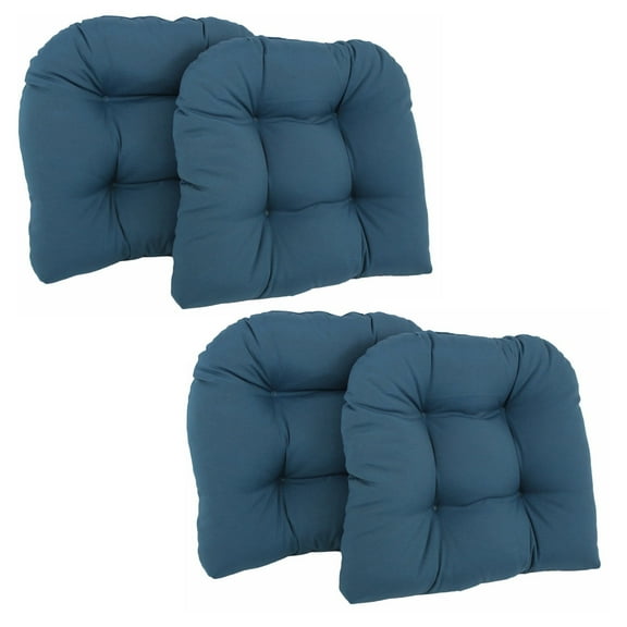 Blazing Needles Twill U-Shaped Indoor Chair Cushion - Set of 4