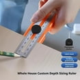 thumbnail image 4 of Multifunctional Angle Marking Protractor Tool, ABS Depth Measuring Ruler with 15-90 Degree Angle Finder, Built-in Level & Fixed Point Marker for Woodworking & Construction, 6.57 Inch, 4 of 7