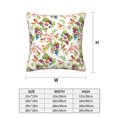 thumbnail image 2 of Throw Pillow Covers, Birds And Flowers Soft Square Pillow Cases with Invisible Zipper for Couch Bed Sofa, Farmhouse Fall Home Decor 12"x12", 2 of 7