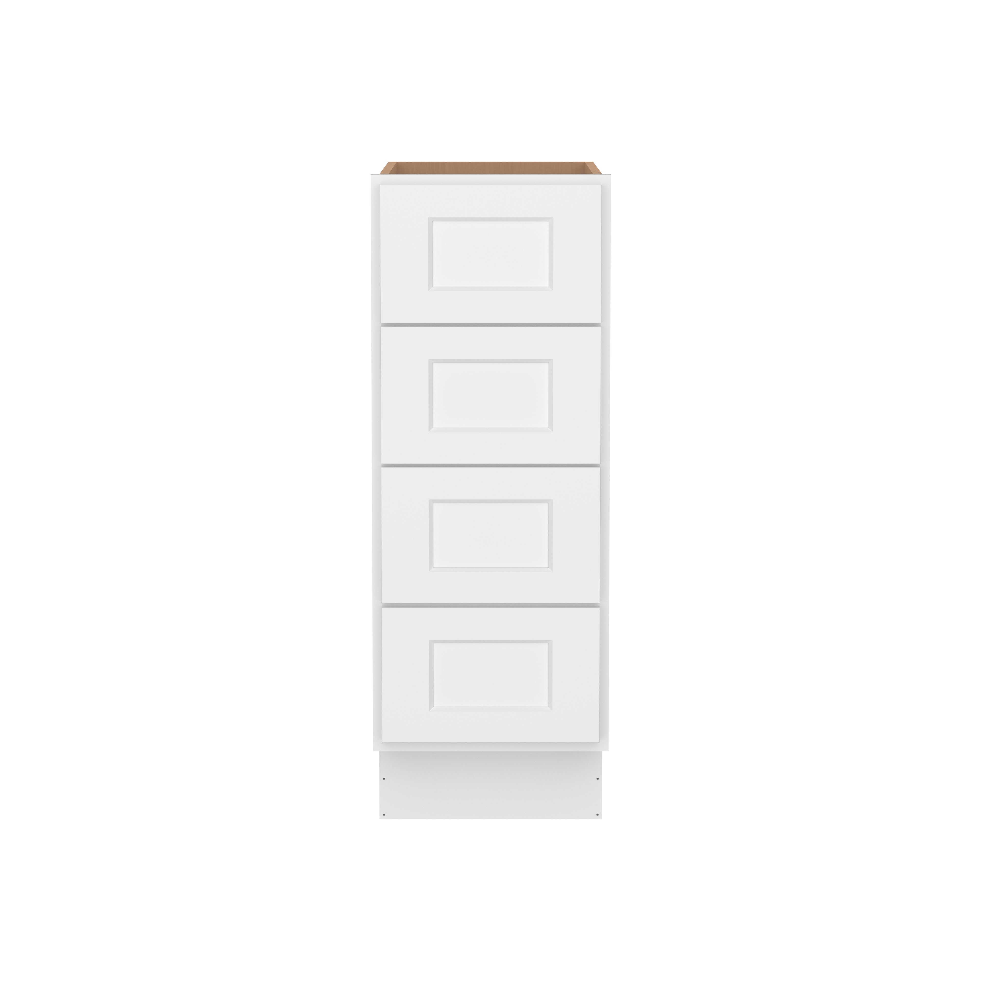 Furinno Shaker Drawer Base Kitchen Cabinet with 4-Drawers, Ready to Assemble, 24 D x 12 W x 34.5 H, White