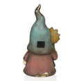 thumbnail image 5 of Alpine Corporation 18"H Solar Gnome Holding Flower with Hat Garden Statue, 5 of 12