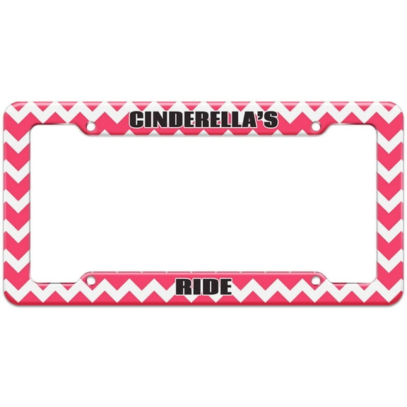Cinderella's Ride - Plastic License Plate Frame