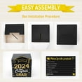 thumbnail image 3 of Caja decorativa de cartón plegable para graduados con 2024 tarjetas de deseos de graduación, 3 of 5