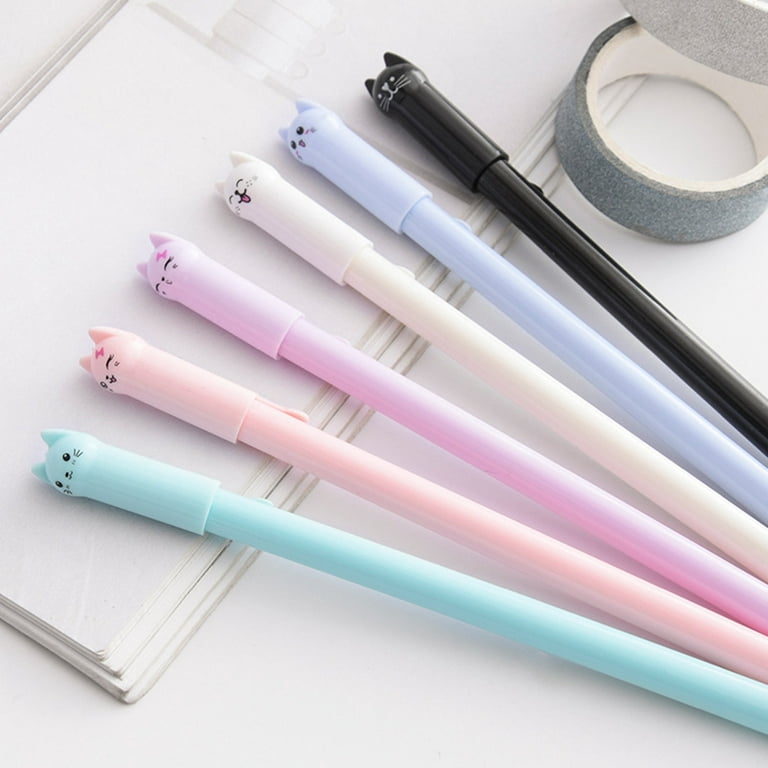 6pcs Cute Pens,kawaii Pens,cool Pens,fun Decompression Pens,fancy Pens,pretty  Pens,plastic Beadable Pens,novelty Ballpoint Pen Perfect Gifts For Girls